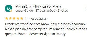 Avaliação de cliente